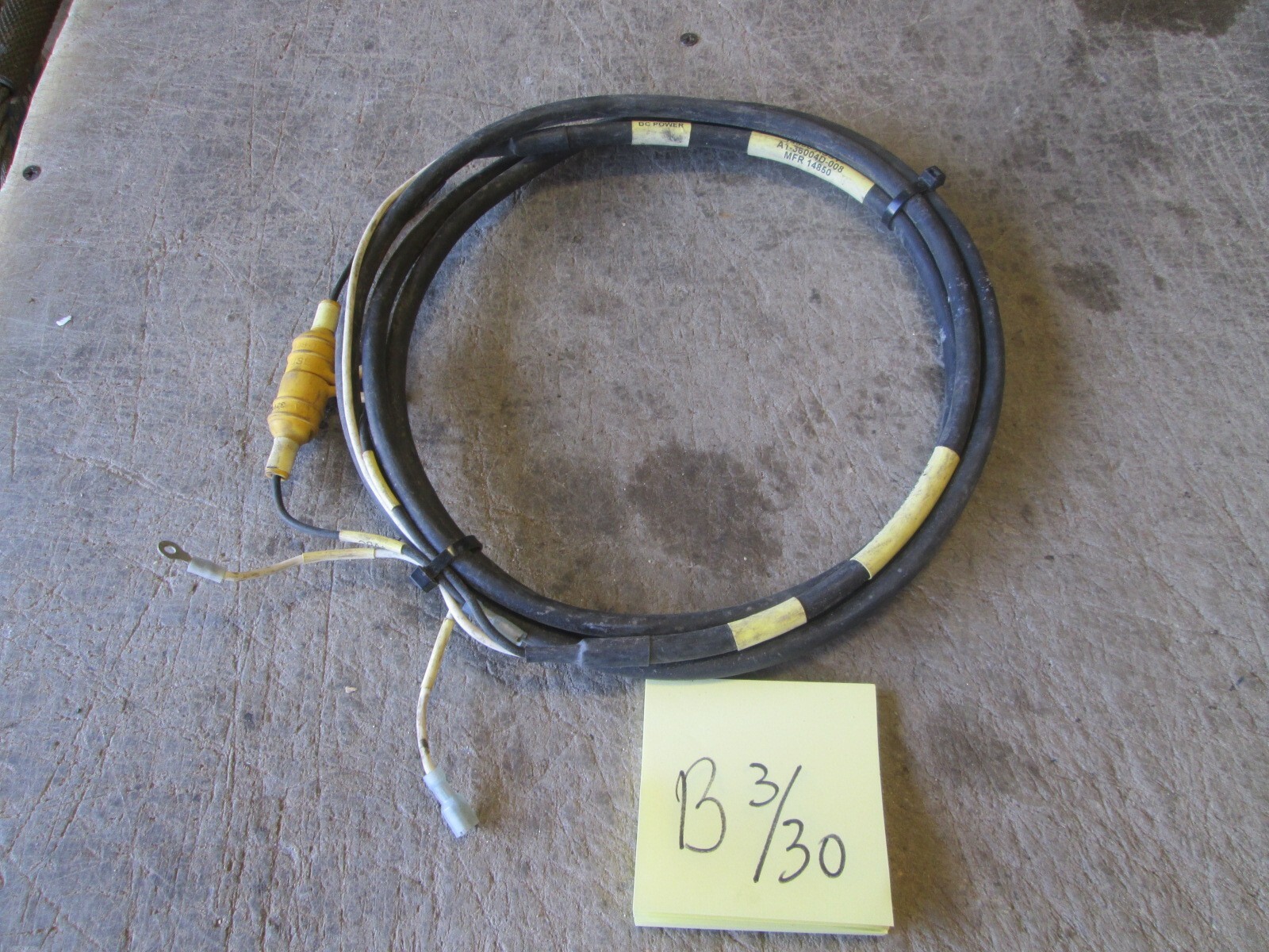 Used Power Cable for Accessory, w/Fuse Holder, for Military Radio