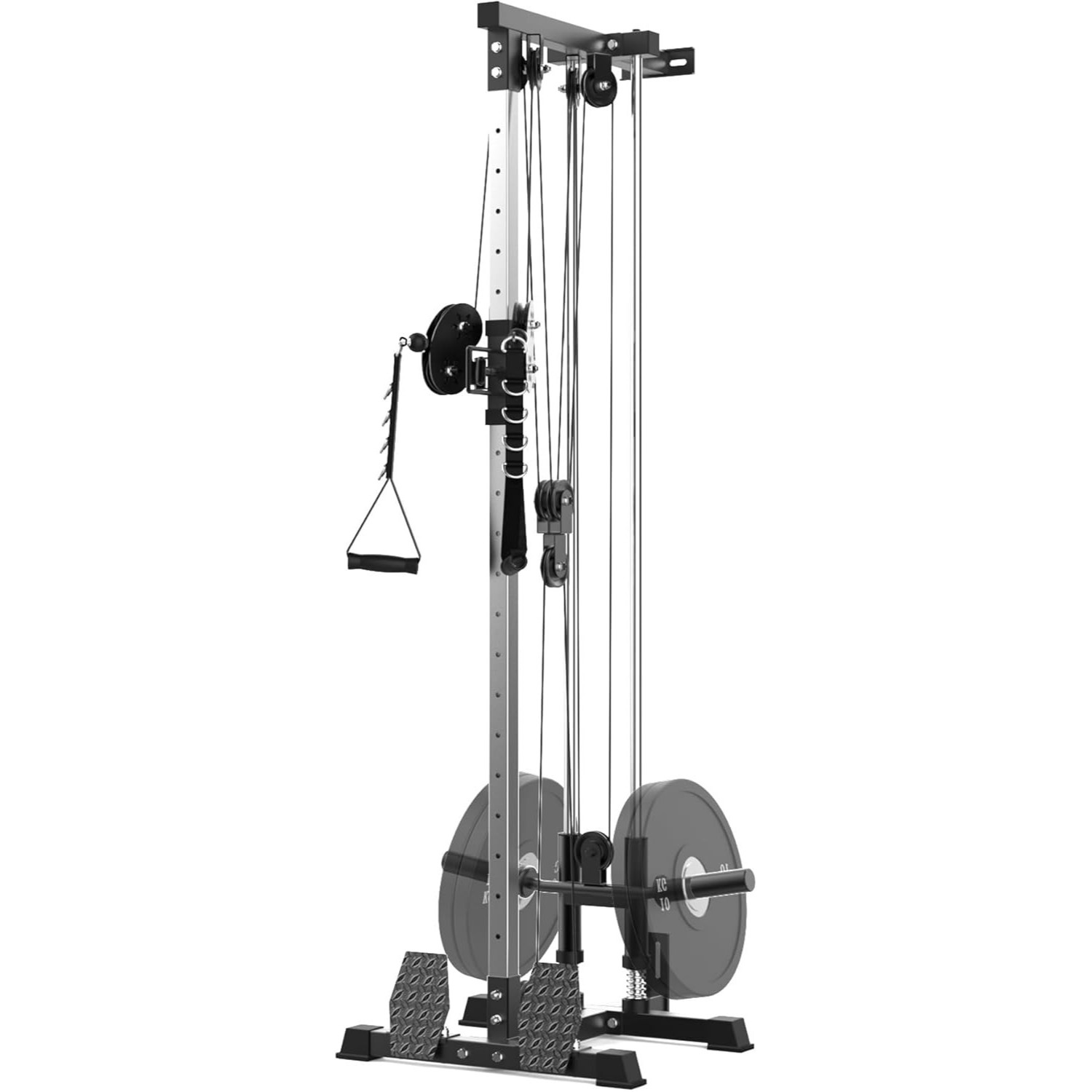 Cable Machine w Adjustable Pulley System,LAT Pull Down & Back Exercise Equipment