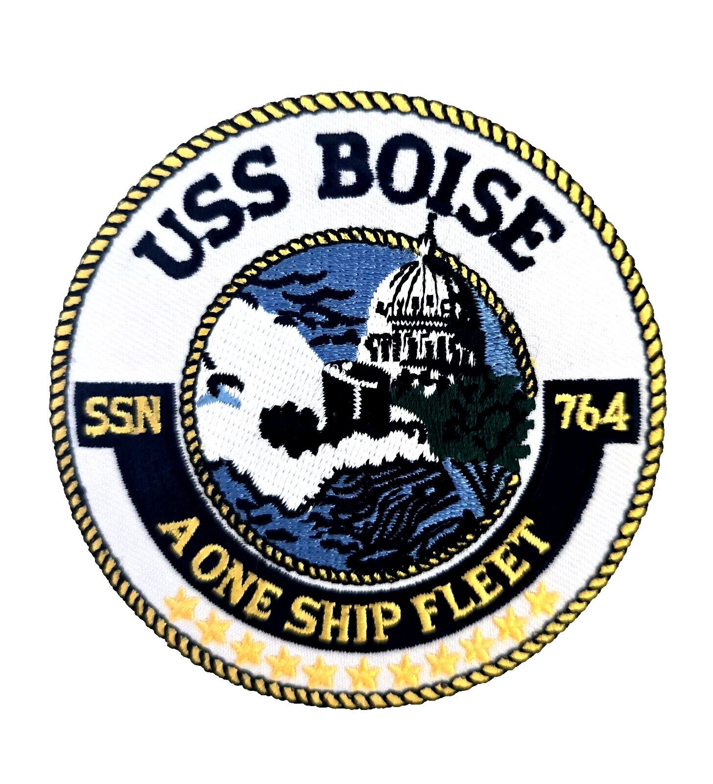 USS BOISE  Patch SSN 764 COMMAND PATCH 3.5 inch Sew On
