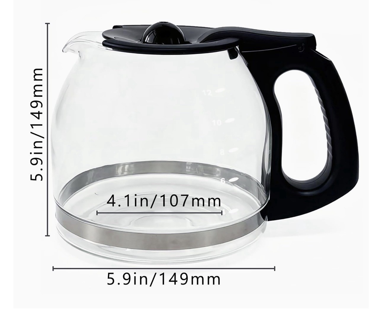 12-Cup Mr Coffee Carafe For Mr. Coffee Makers PLD12 And More