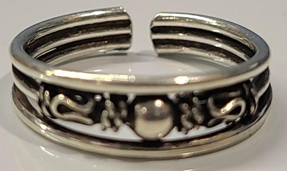 Bali Toe Ring Adjustable 925 Sterling Silver  new # 30