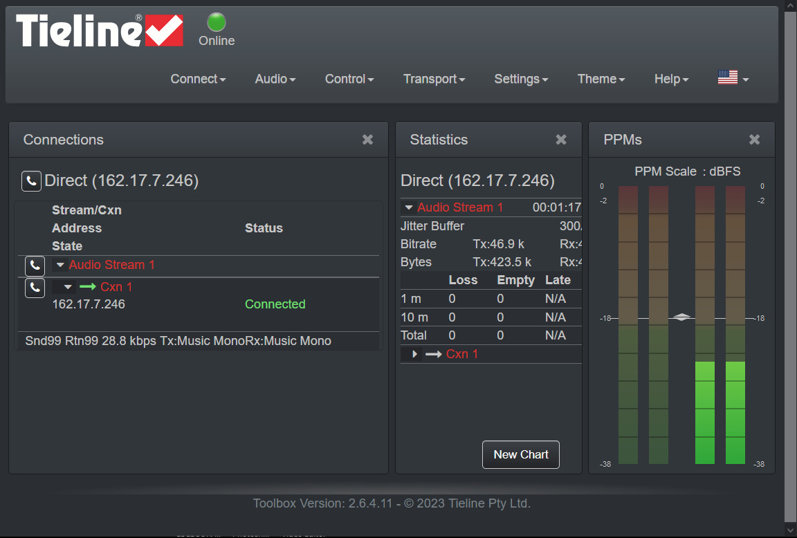 Tieline Bridge-IT XTRA TLB5150 Audio Over IP Codec Internet AoIP SIP Endpoint