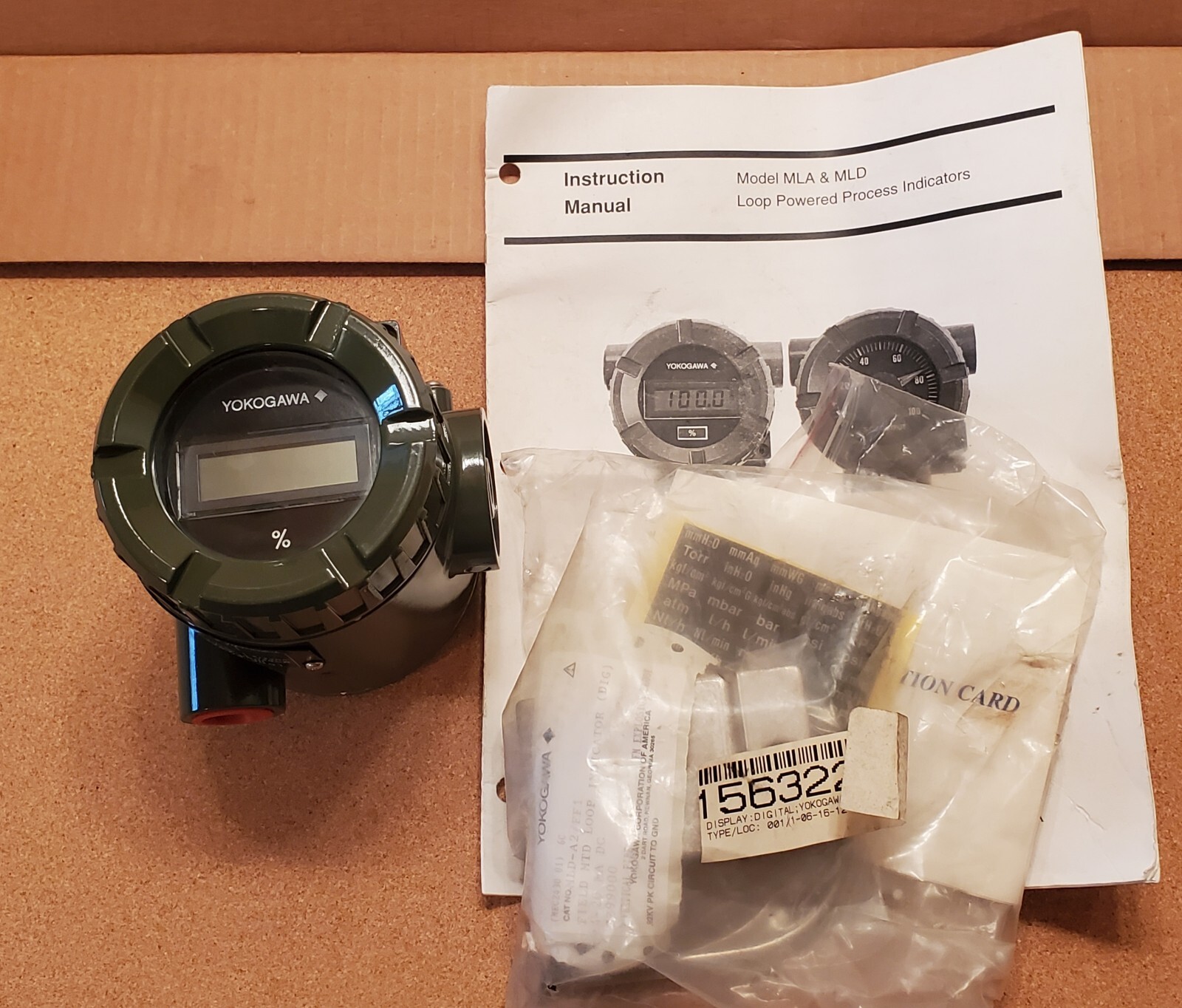 Yokogawa MLD-A2/FF1 Loop Powered Indicator - NEW with Mounting Hardware
