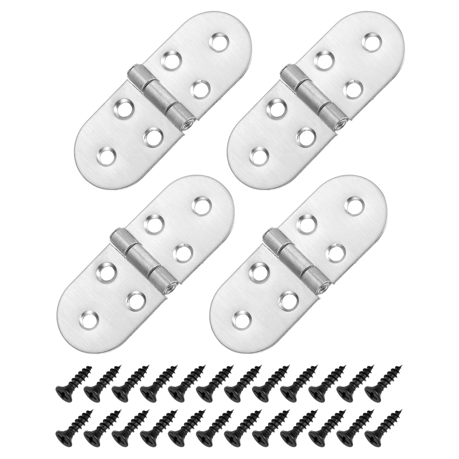 Folding table hinge, 4 pcs 270° with screws, silver, iron