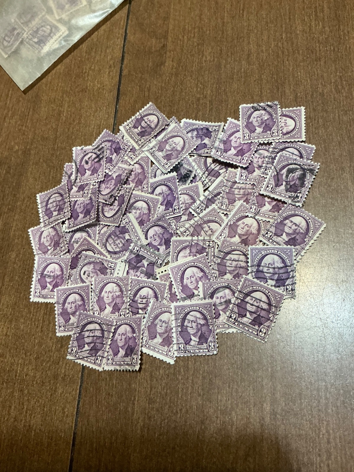 50 purple US used stamps for carfting