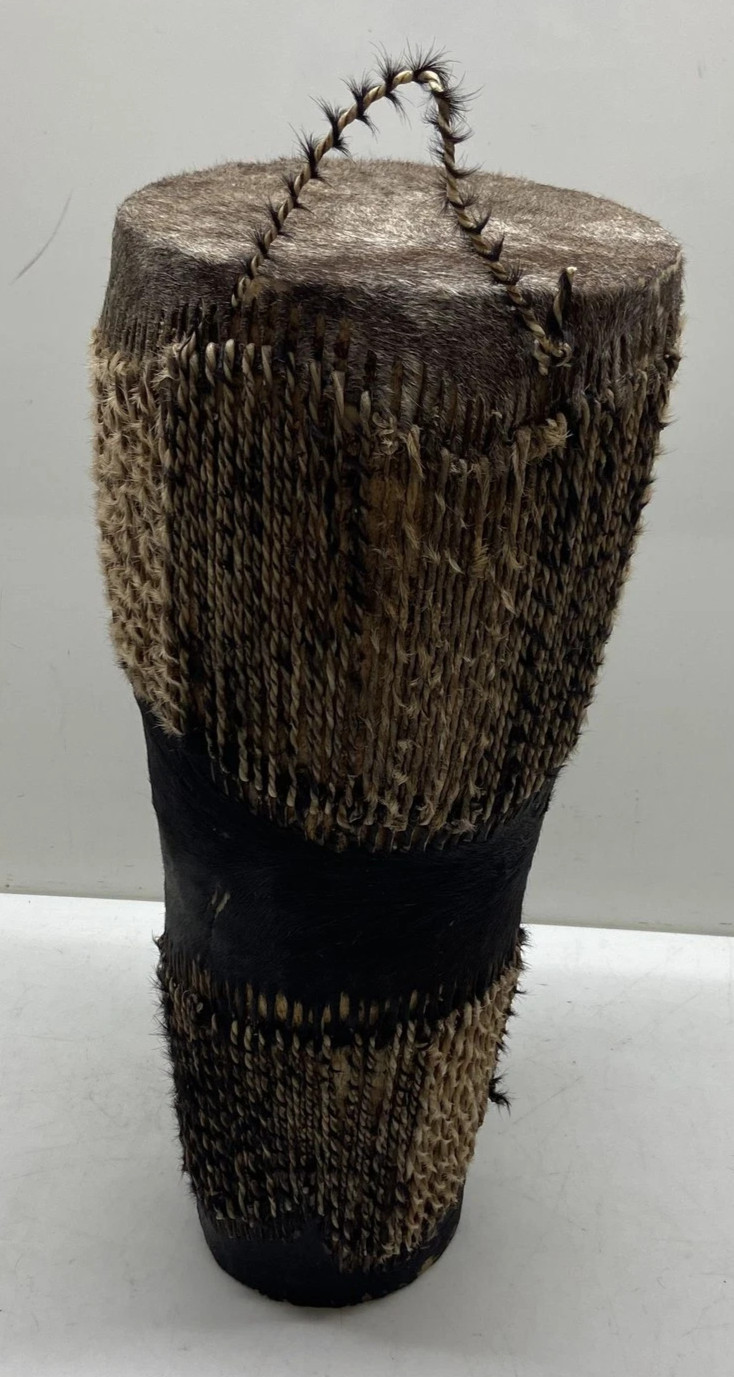 Animal hide vintage drum handmade