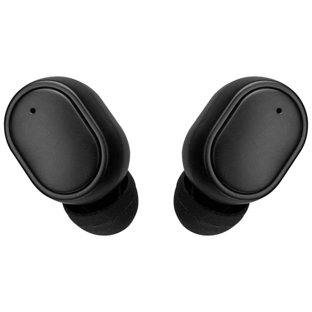 Black Truly Wireless Bluetooth with Rechargeable Case and Quick Charge, Sweatpro
