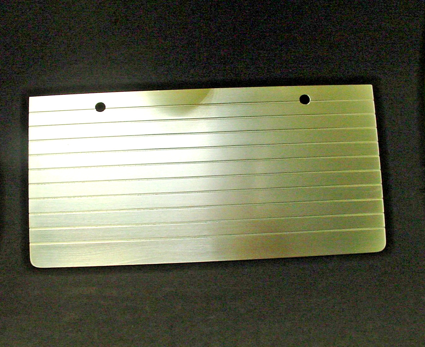 1954-1965 Cadillac License Plate Tag Frame Blank Brushed Aluminum Silver