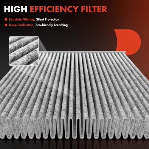 2-PC Engine & Cabin Air Filter with Activated Carbon Compatible with Ford