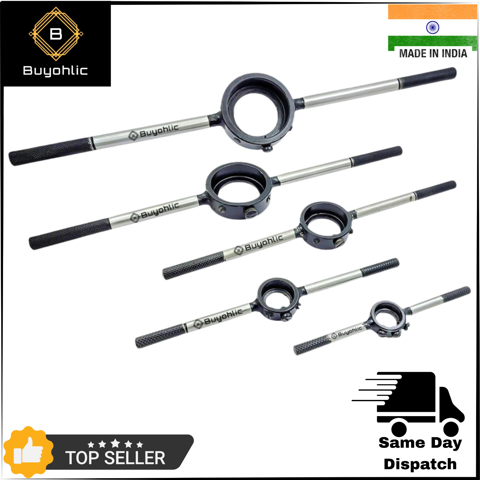 Heavy Duty Round Die Stock Handle -Threading Hand Tool
