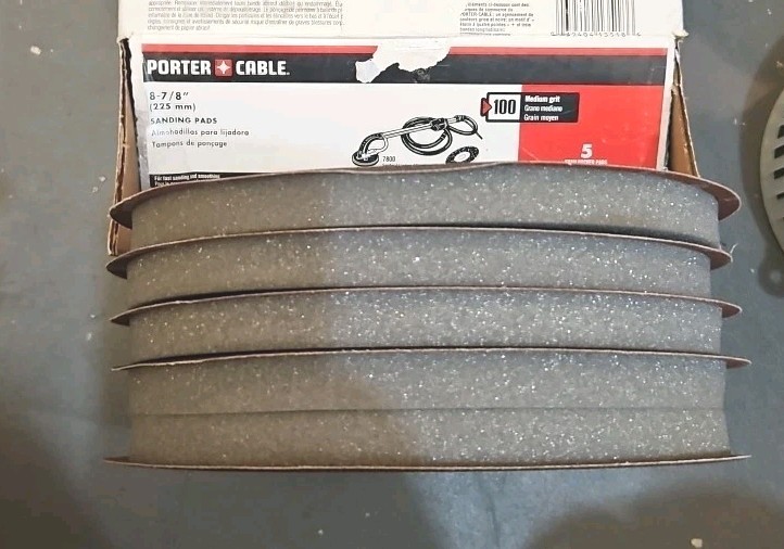 Porter Cable Drywall Sander Discs 100 Grit Foam Backing 77105 - 5 Pack