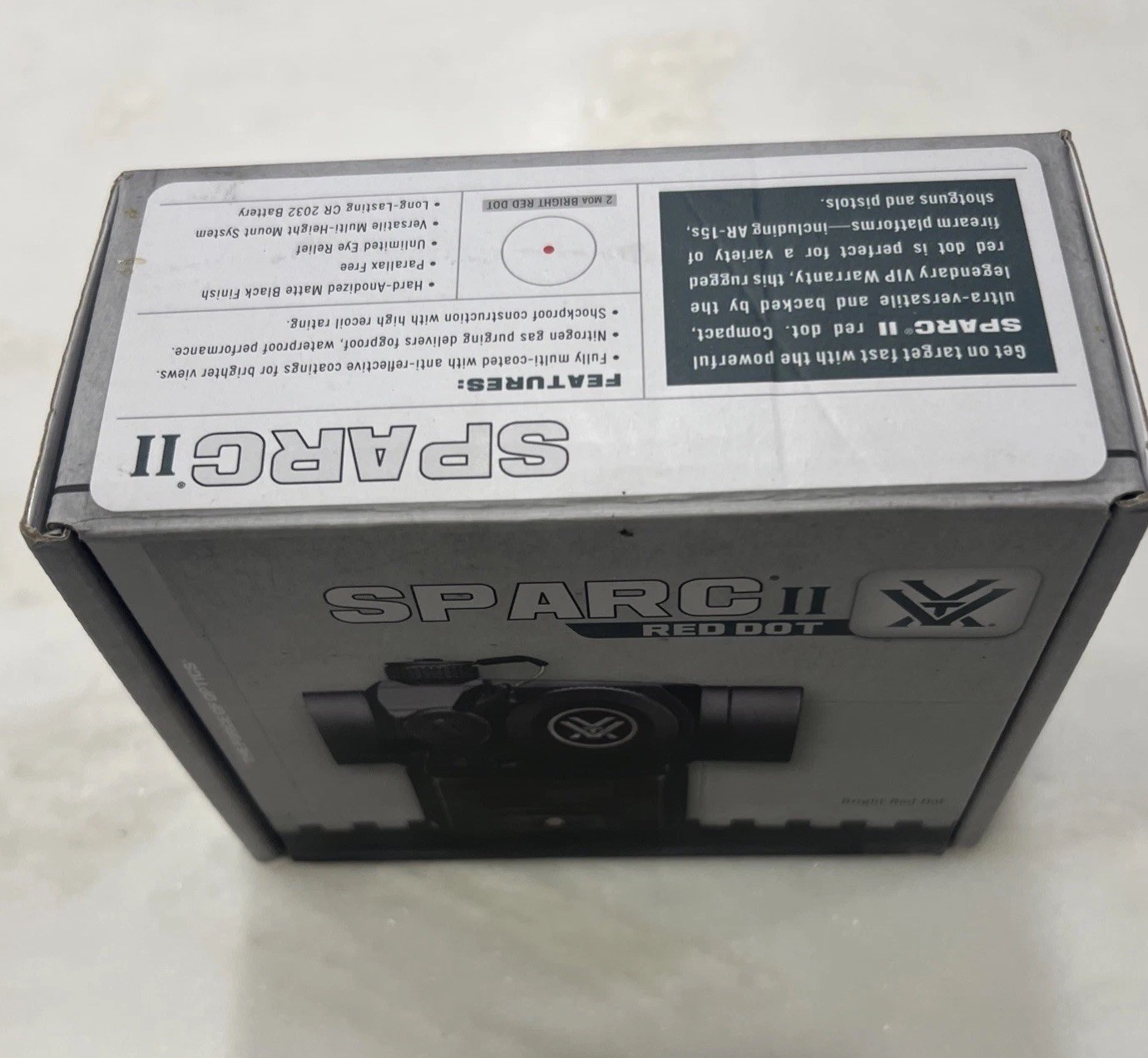 Vortex SPARC II Red Dot Sight Scope Multi Height Mounts Manual & Battery OpenBox