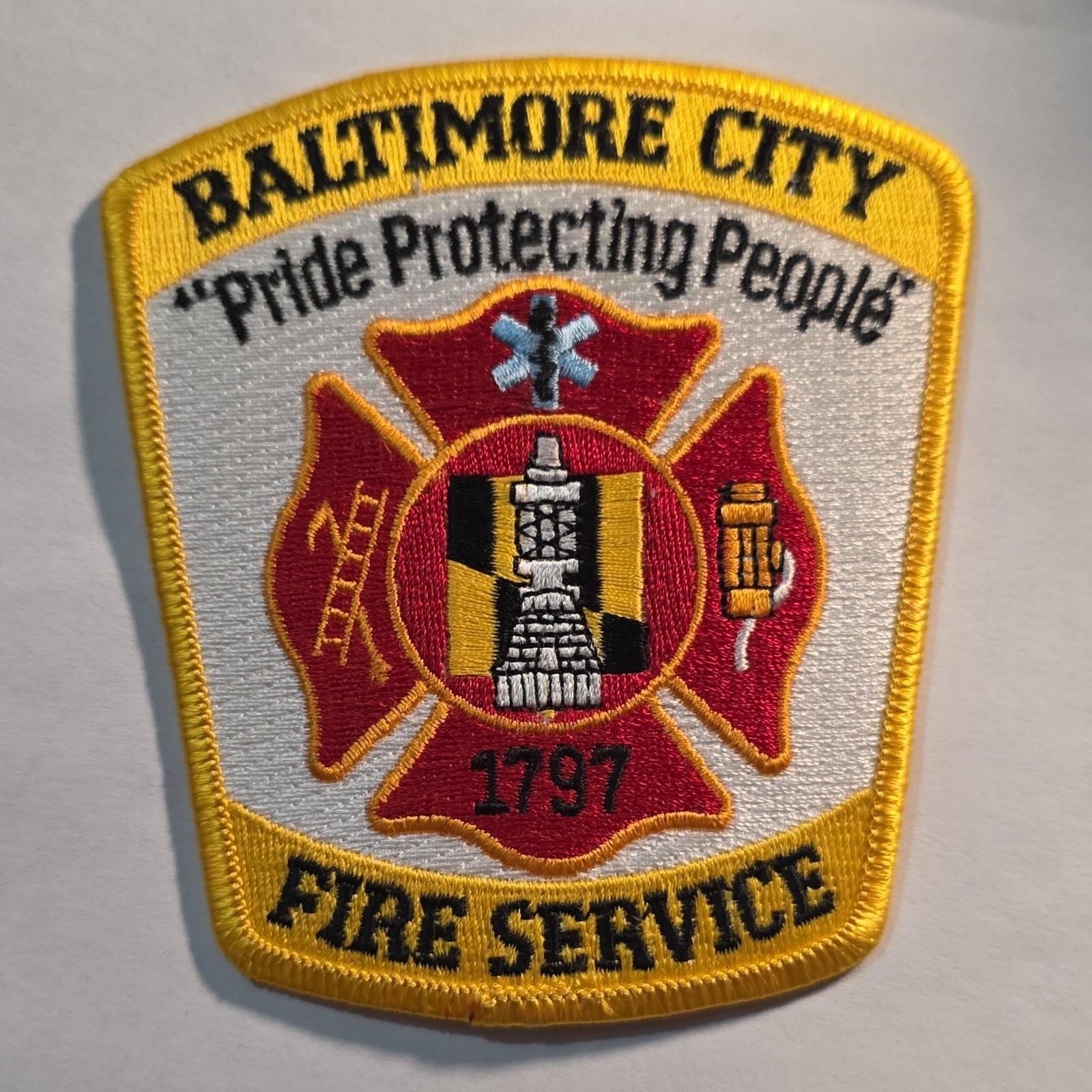 Baltimore City Fire Service Firefighting & Rescue Patch Pride Protecting People…