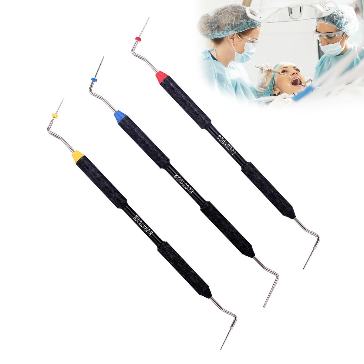 Dental Endo Buchanan Hand Plugger Fill Instrument Tip Obturation #0,1,2