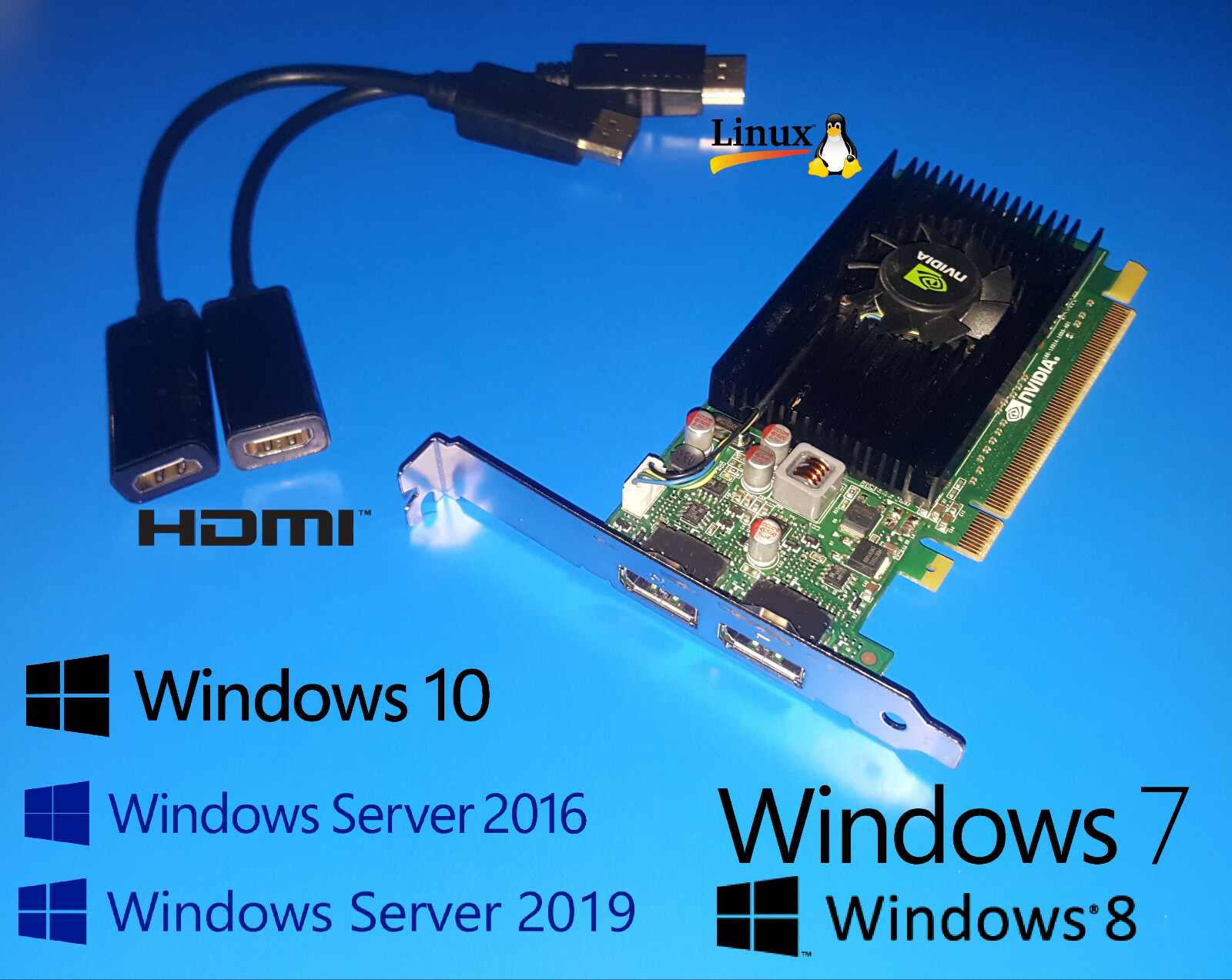 HP Pavilion p7-1206 p7-1209 p7-1246 Video Graphics Card w/ Dual HDMI Output