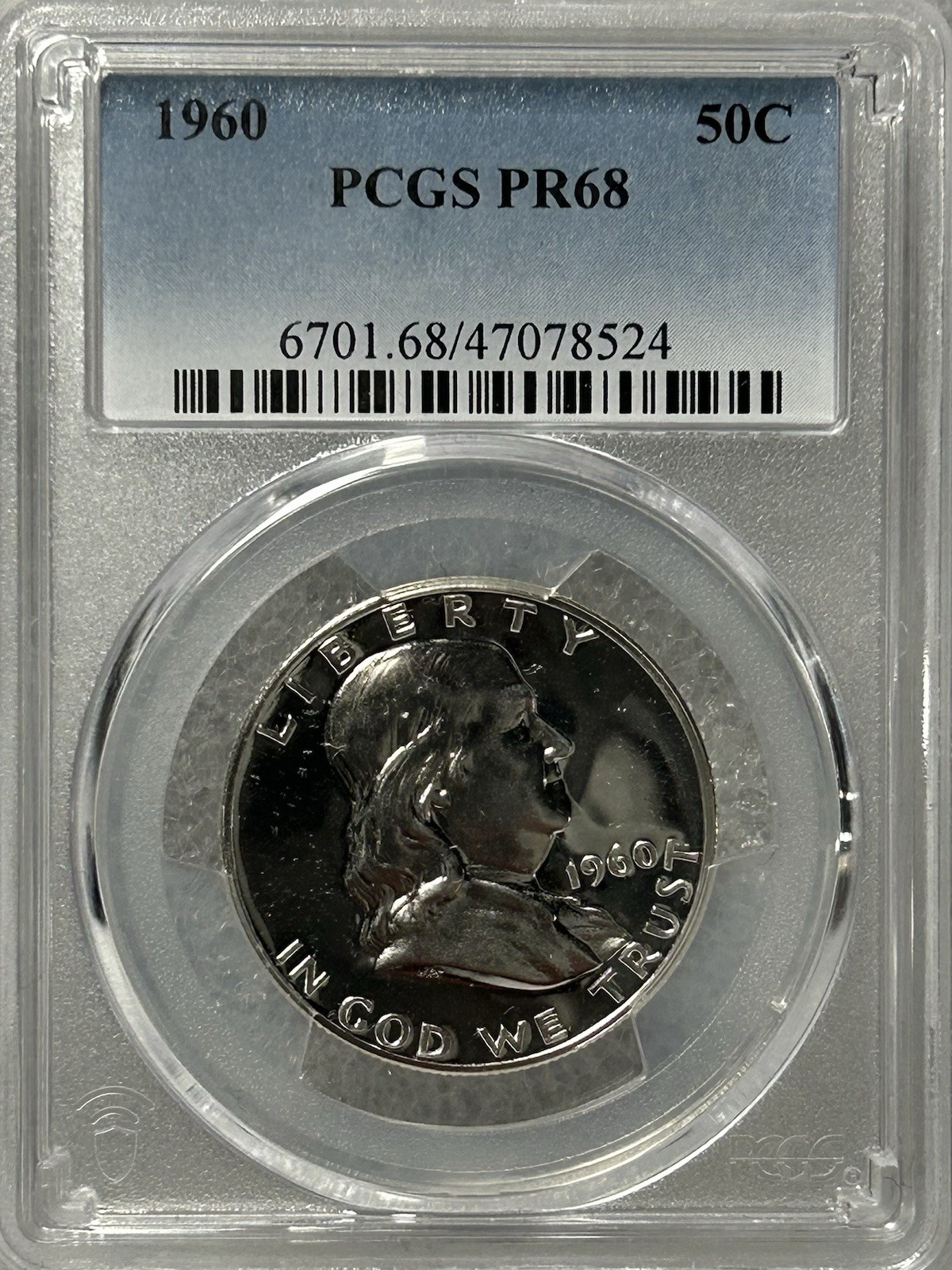1960 Proof Franklin 50¢ PCGS PR 68