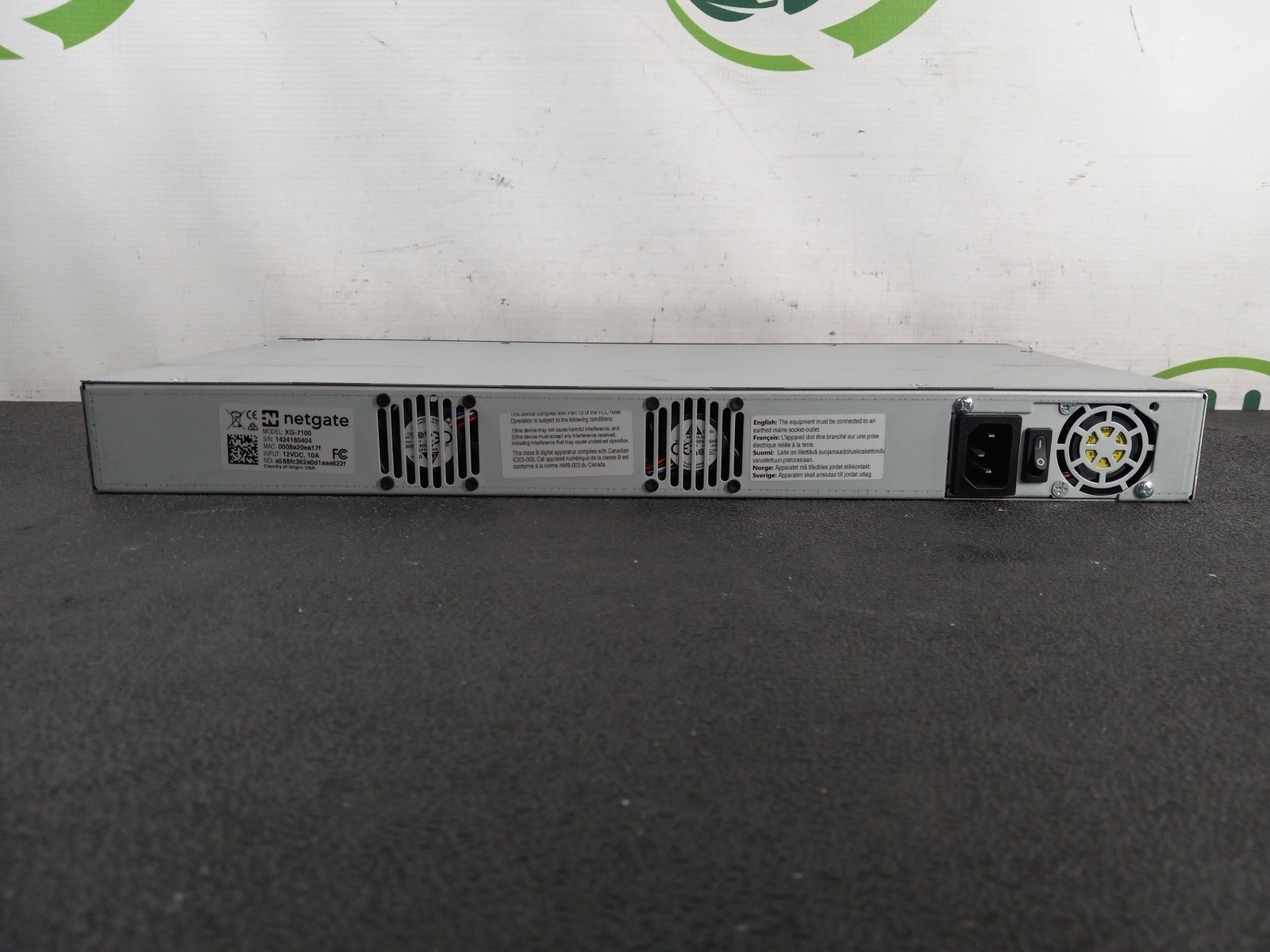 Netgate XG-7100-1U PFSENSE Network Security Gateway Appliance Firewall