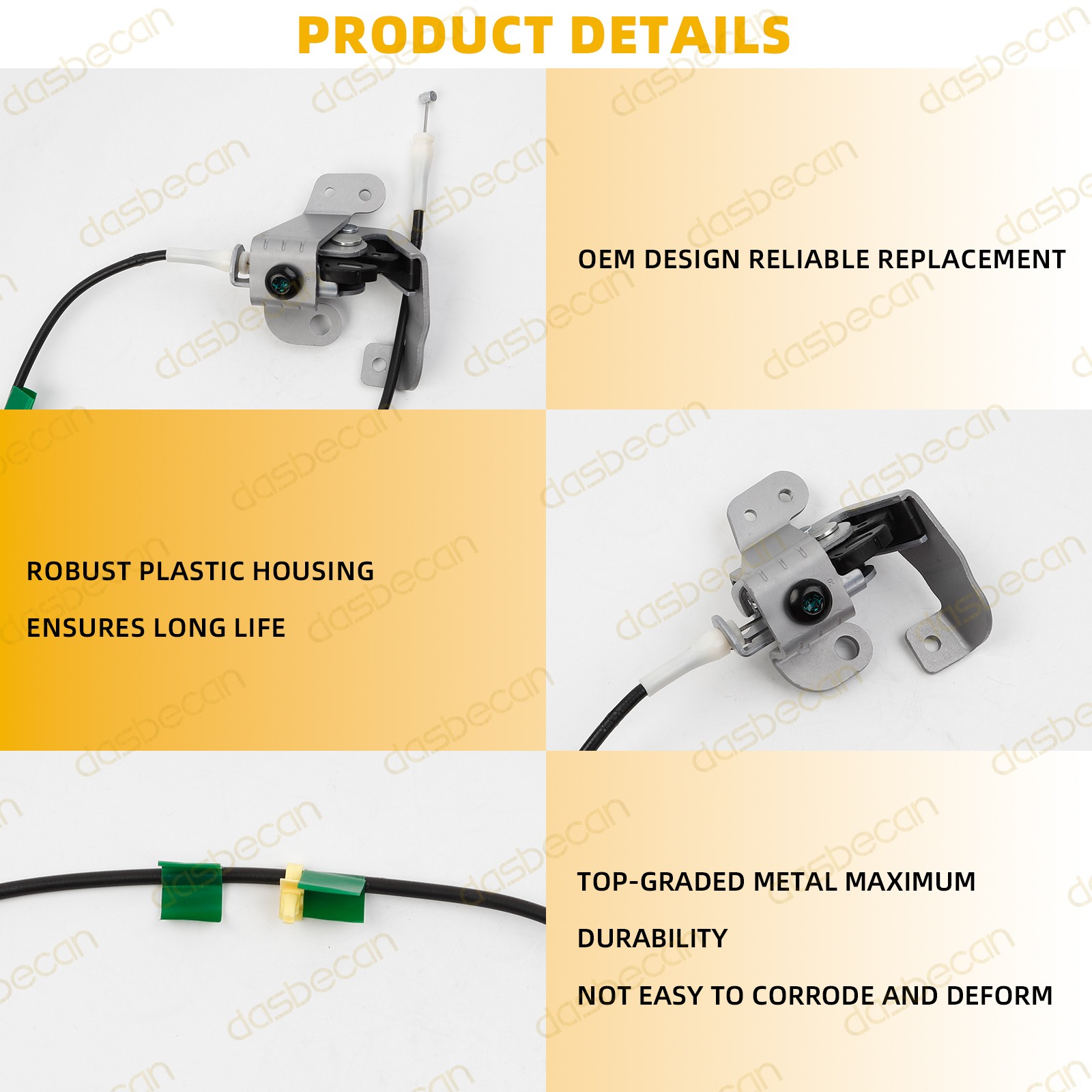 Pair Rear Left & Right Upper Door Lock Latch w/Cable For Ford Ranger 1998-2011