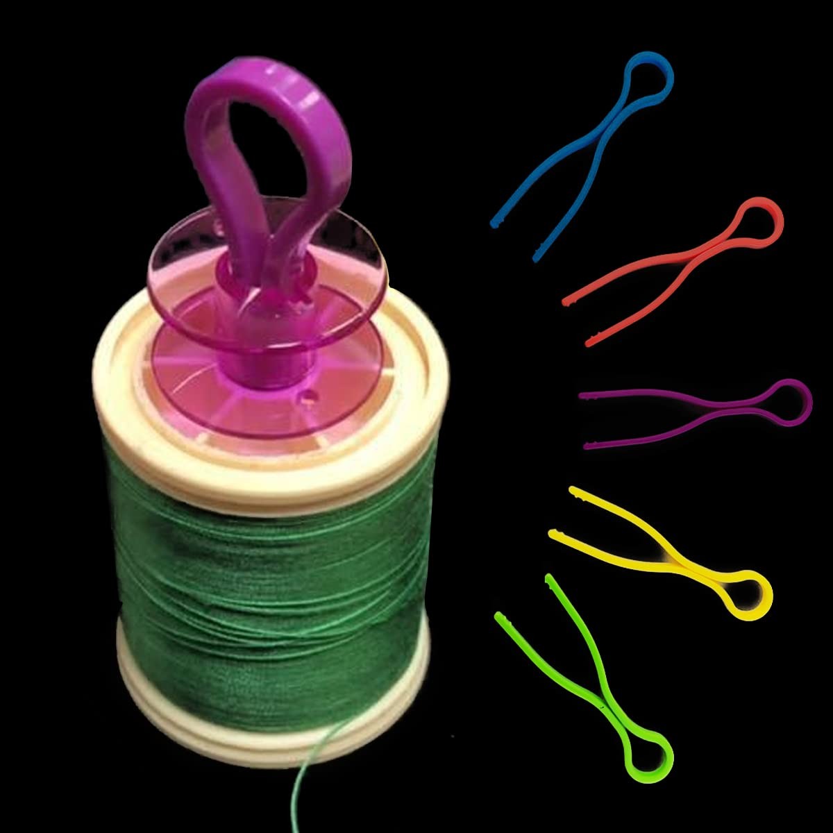 GXXMEI 100PCS Bobbin Thread Holders Buddies Clips Sewing multicolored