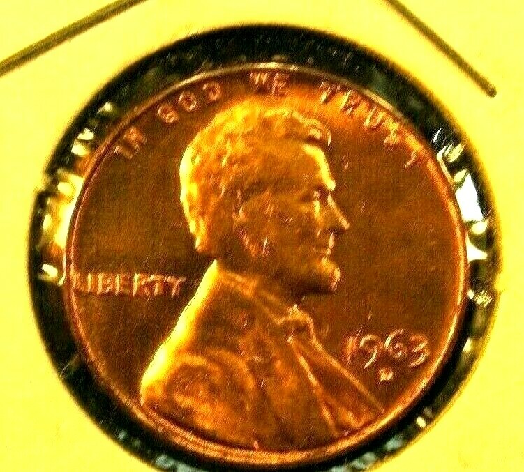 1963-D    Lincoln Memorial  Cent  BU    Red  Nice  US  Coin   Combine   Shipping