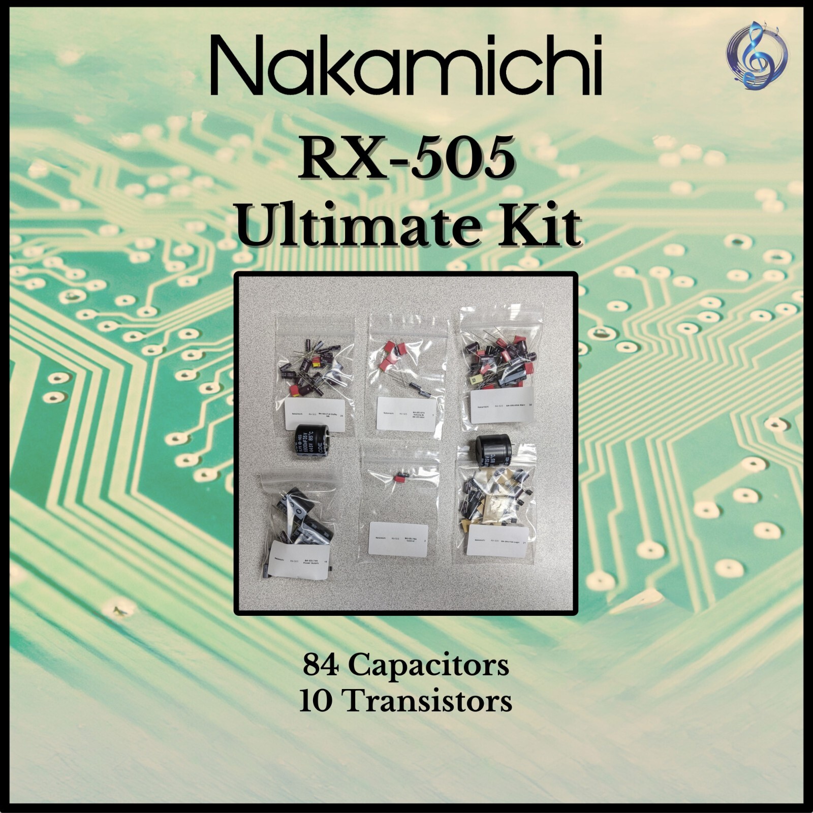 Nakamichi RX-505 Cassette Deck Ultimate Upgrade Kit Genuine Parts Restoration