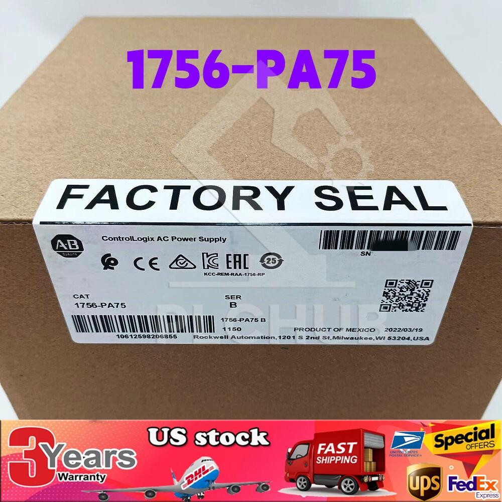 Allen-Bradley 1756-PA75 SER B PLC ControlLogix AC Power Supply 1756PA75 USA