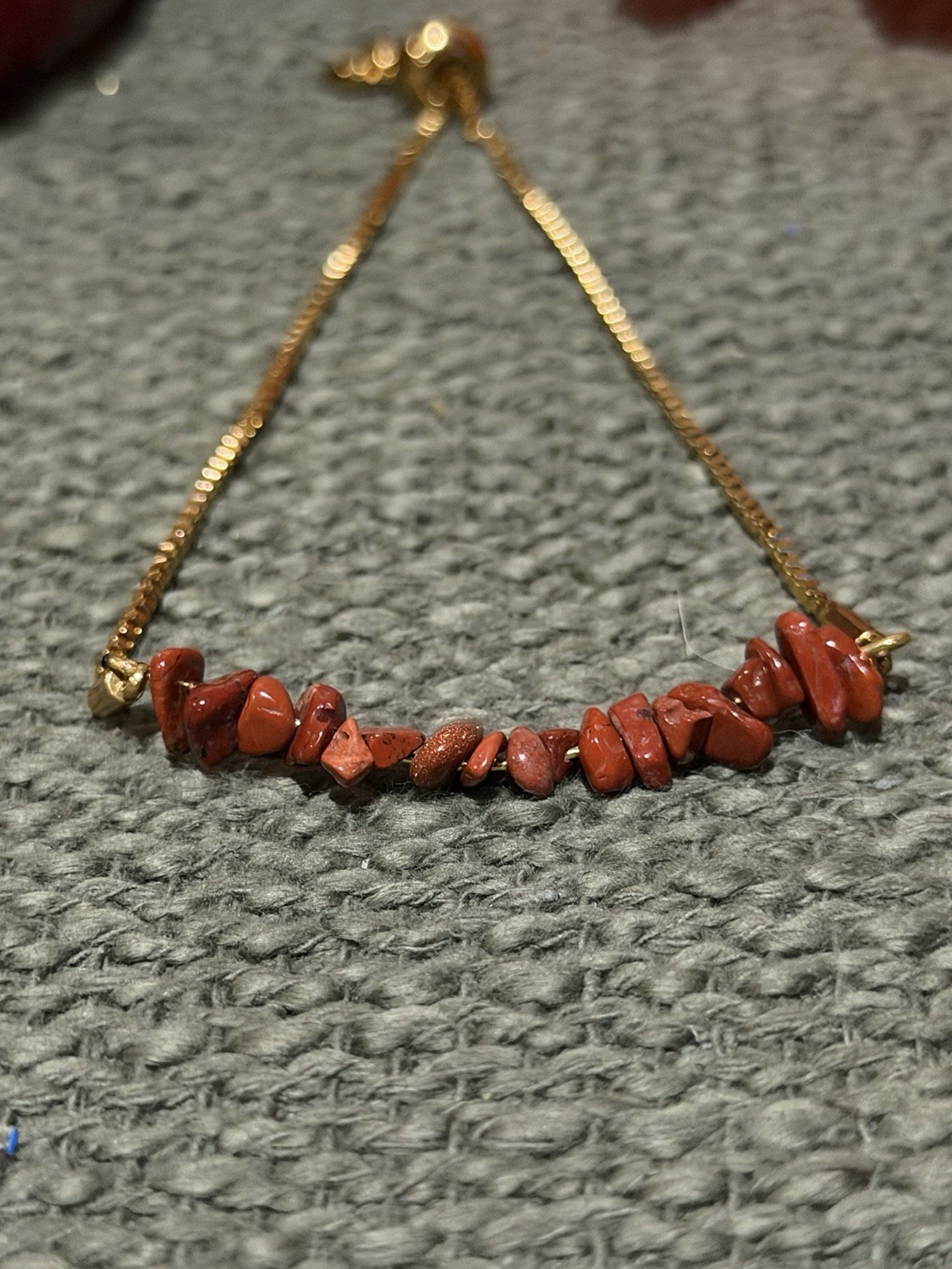 Red Jasper Gemstone Bracelet, Chain, Energy, Healing