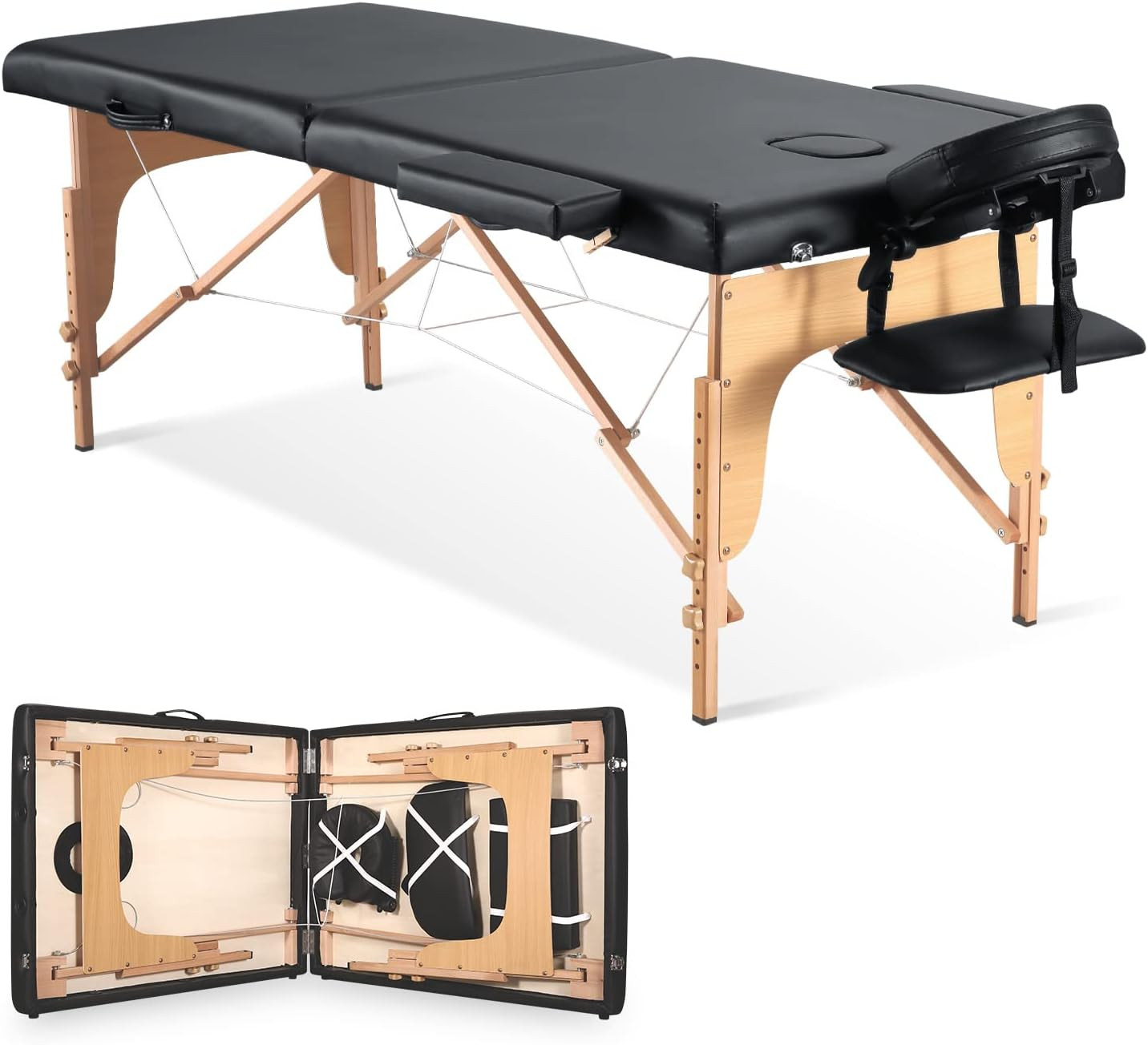 Massage Table Portable Massage Bed Lash Spa Bed Tattoo Face Cradle Bed Height 35