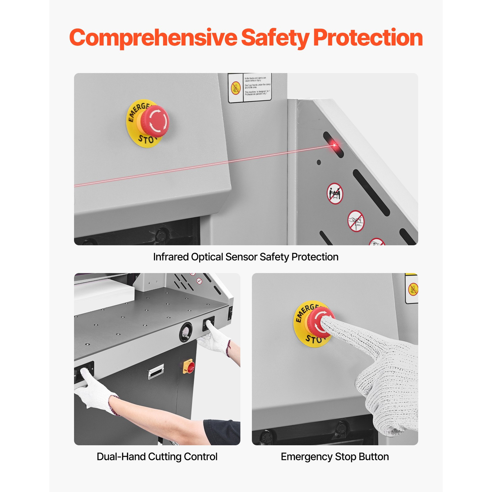 Uimoso Electric Hydraulic Paper Cutter 28 in Cutting Width & 3.03 in Thickness