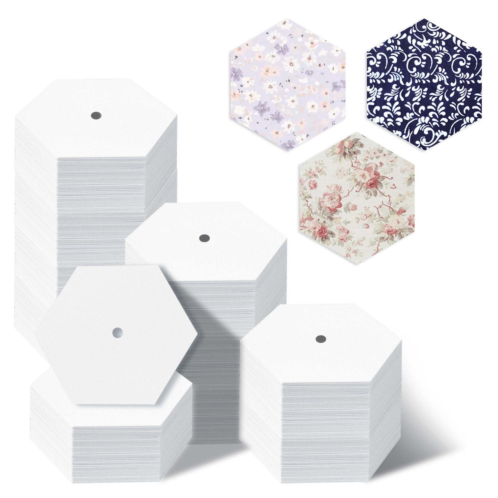 480 PCS 2 Inch White Hexagon Piecing Paper Templates Quilting Sewing Crafts