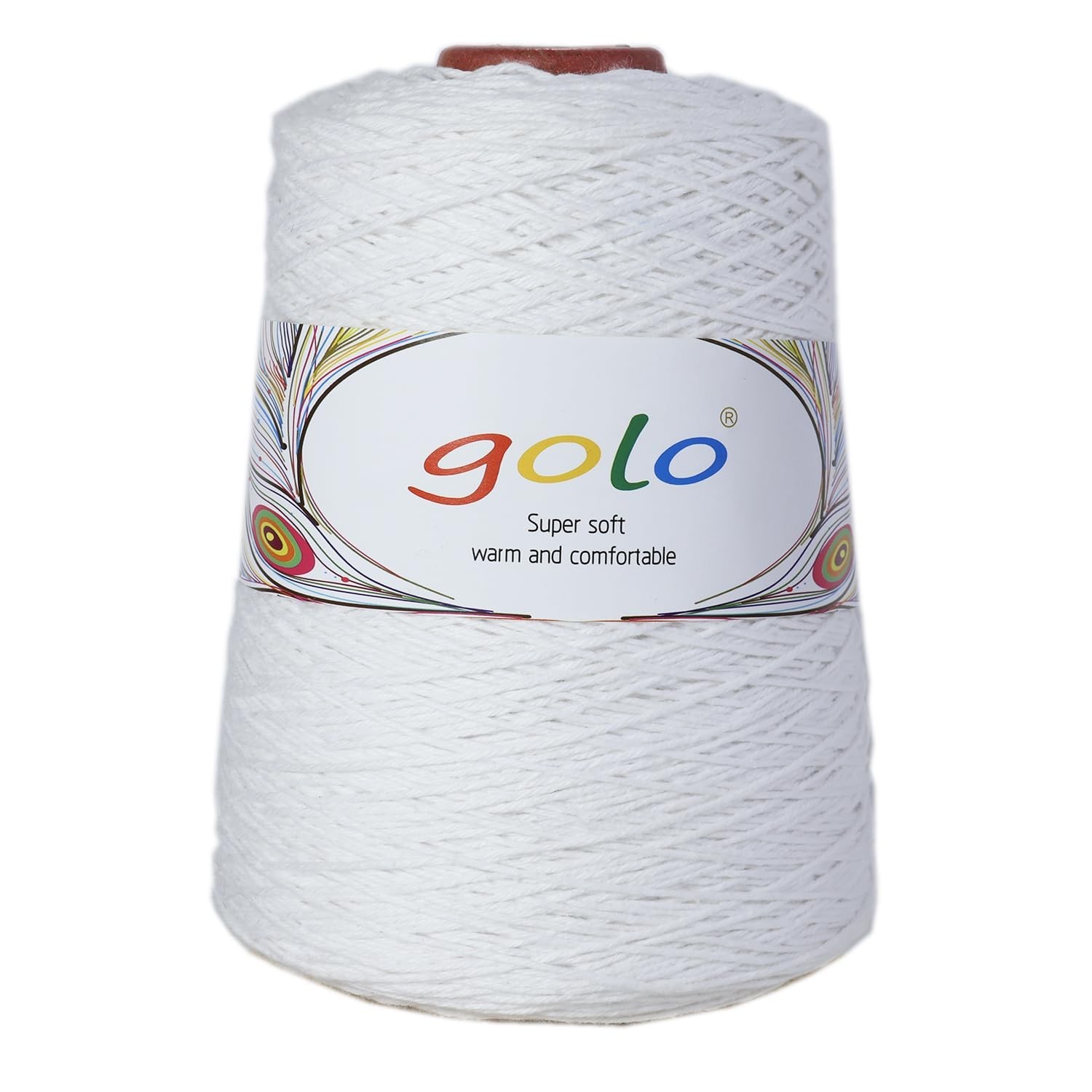 Crochet Yarn Cotton 6/4 Chunky Yarn for Hand Knitting 801-White 21 White