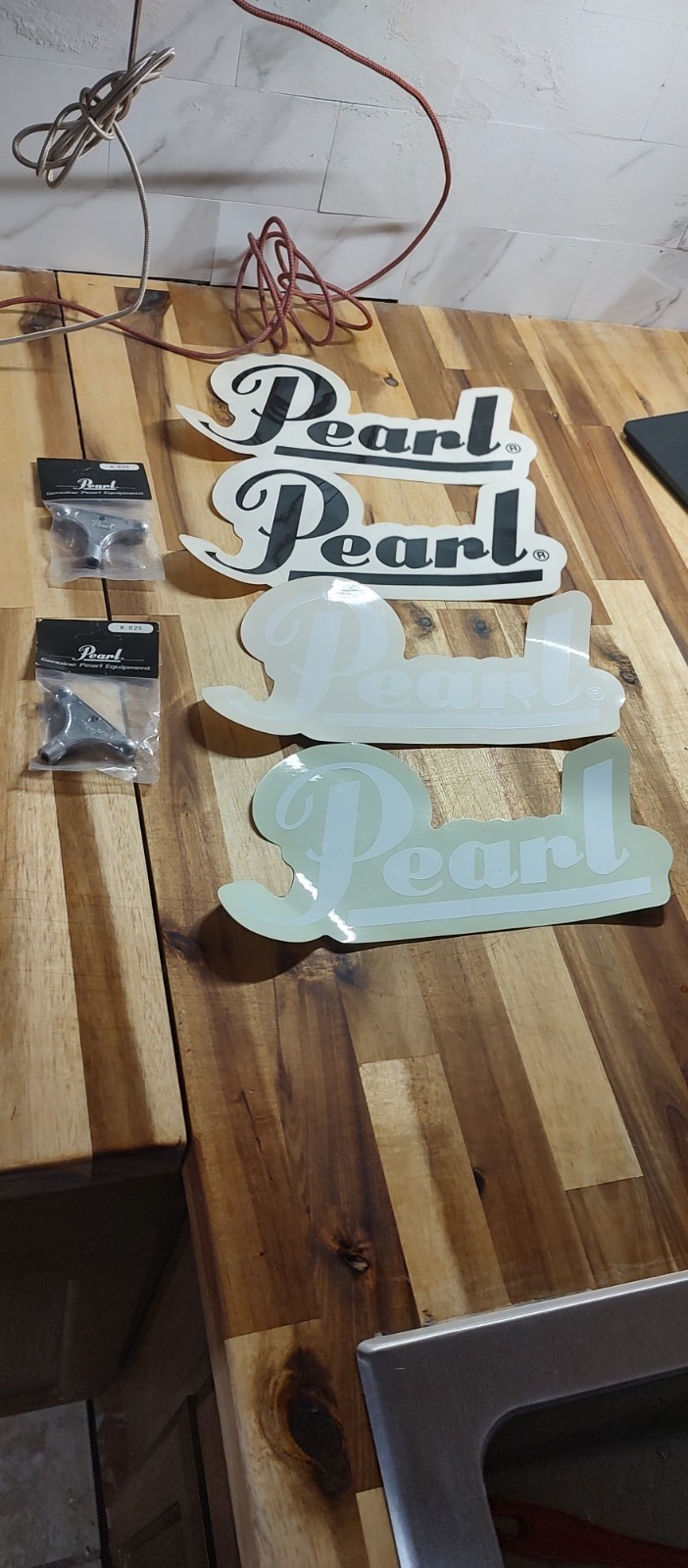Pearl Drums 1990's Decals & Tuning Keys Unused Sticker