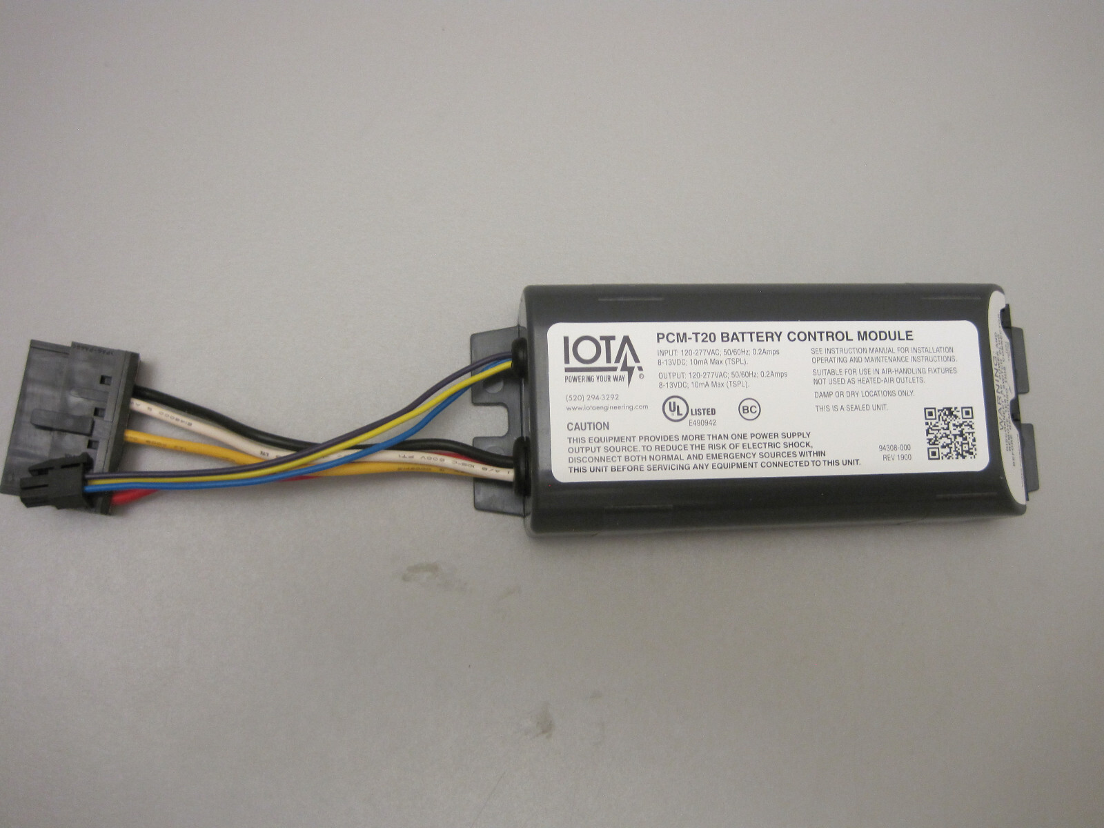 IOTA PCM T20 BATTERY CONTROL MODULE #: PCM T20