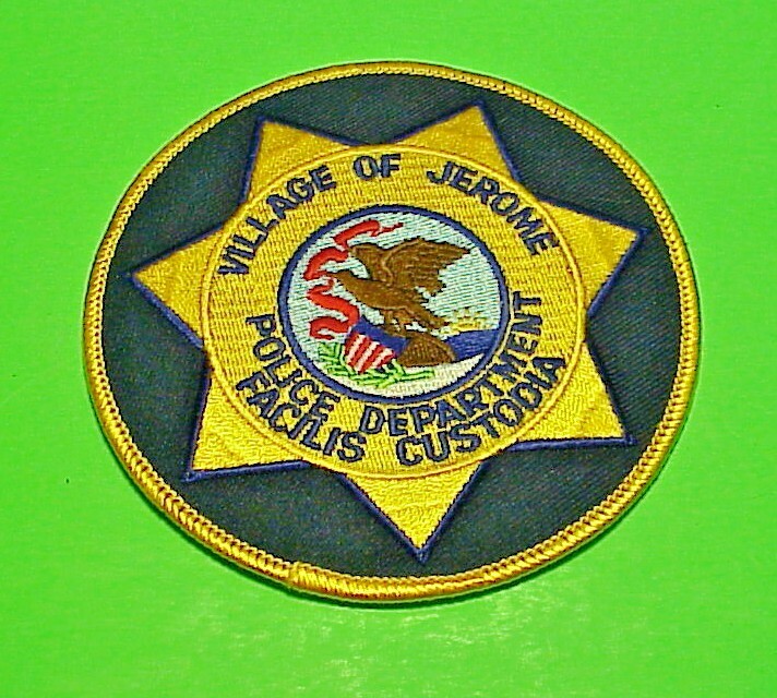 JEROME  ILLINOIS  IL  ( FACILIS CUSTODIA ) POLICE PATCH  4"   FREE SHIPPING!!!