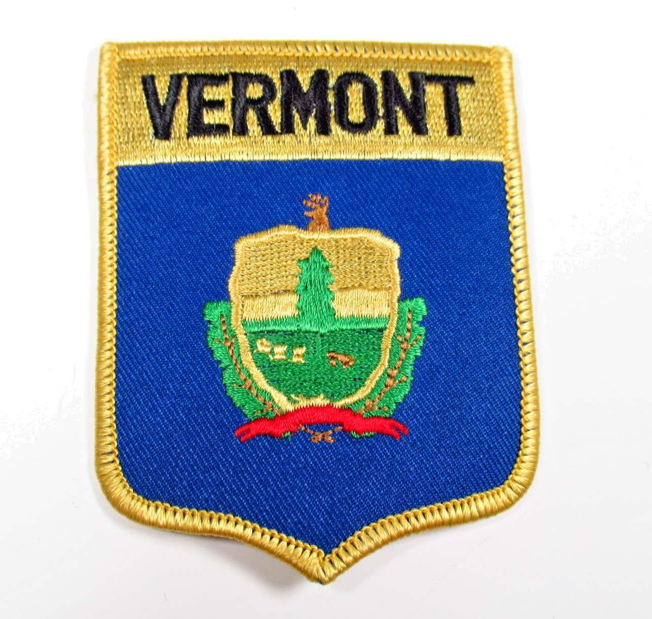 Vermont State Patch Vintage Embroidered Crest Travel Souvenir Sew On