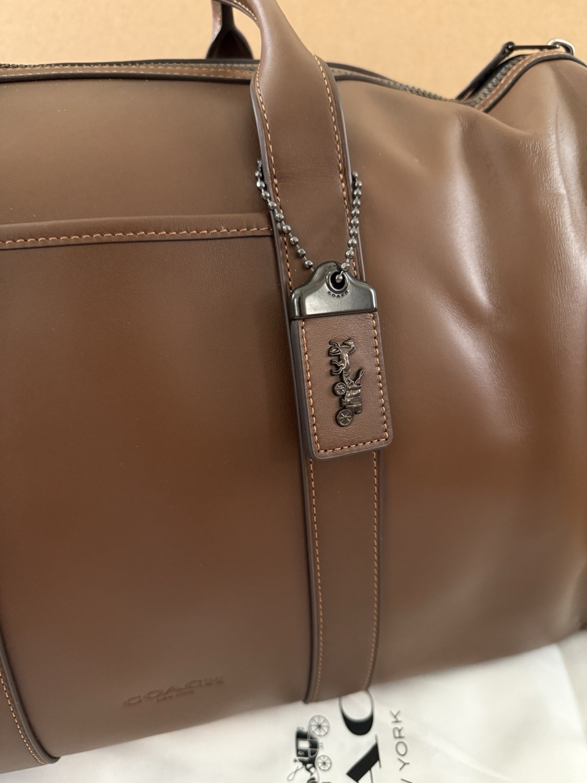 Coach Gotham duffle bag 45 saddle brown NWT