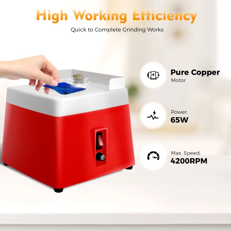65W Stained Glass Grinder, Portable Electric Mini Grinder, Polish Hard Materials