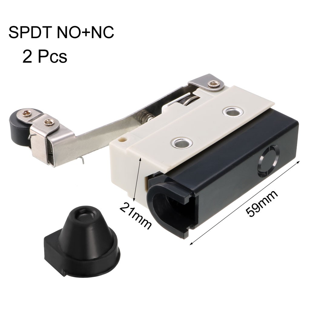 2PCS AZ-7124 SPDT 1NO+1NC Long Hinge Roller Lever Type Momentary Micro Switch