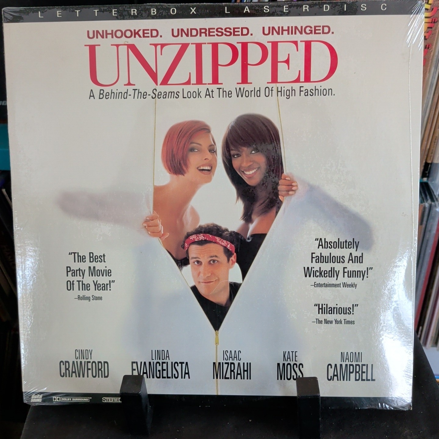 Unzipped (1995) Laserdisc NEW SEALED Cindy Crawford Kate Moss