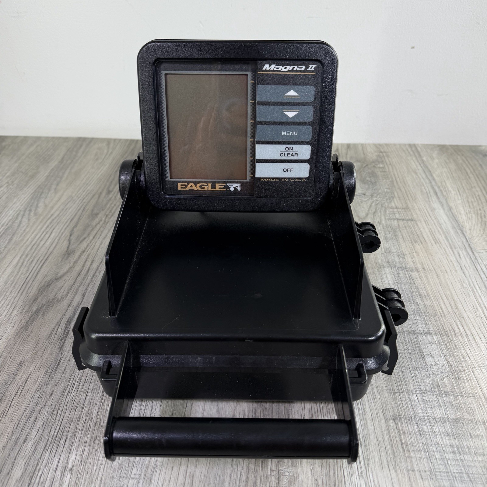 Eagle Magna II 2 Fishfinder Sonar Head Unit And Battery Box Untested As Is