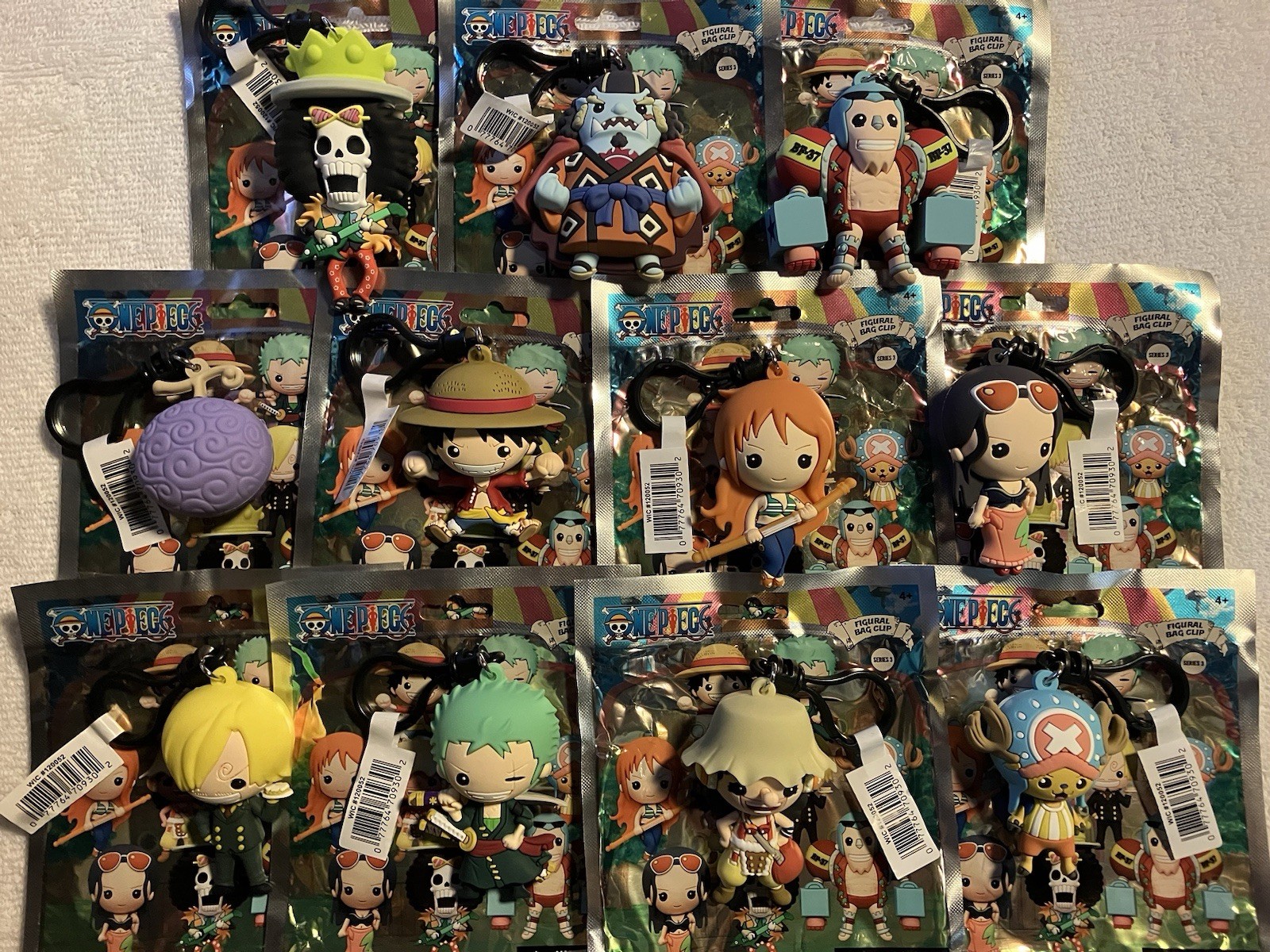 Monogram Figural Bag Clip One Piece Series 3 Complete Set X11 W/ Exclusive A & B