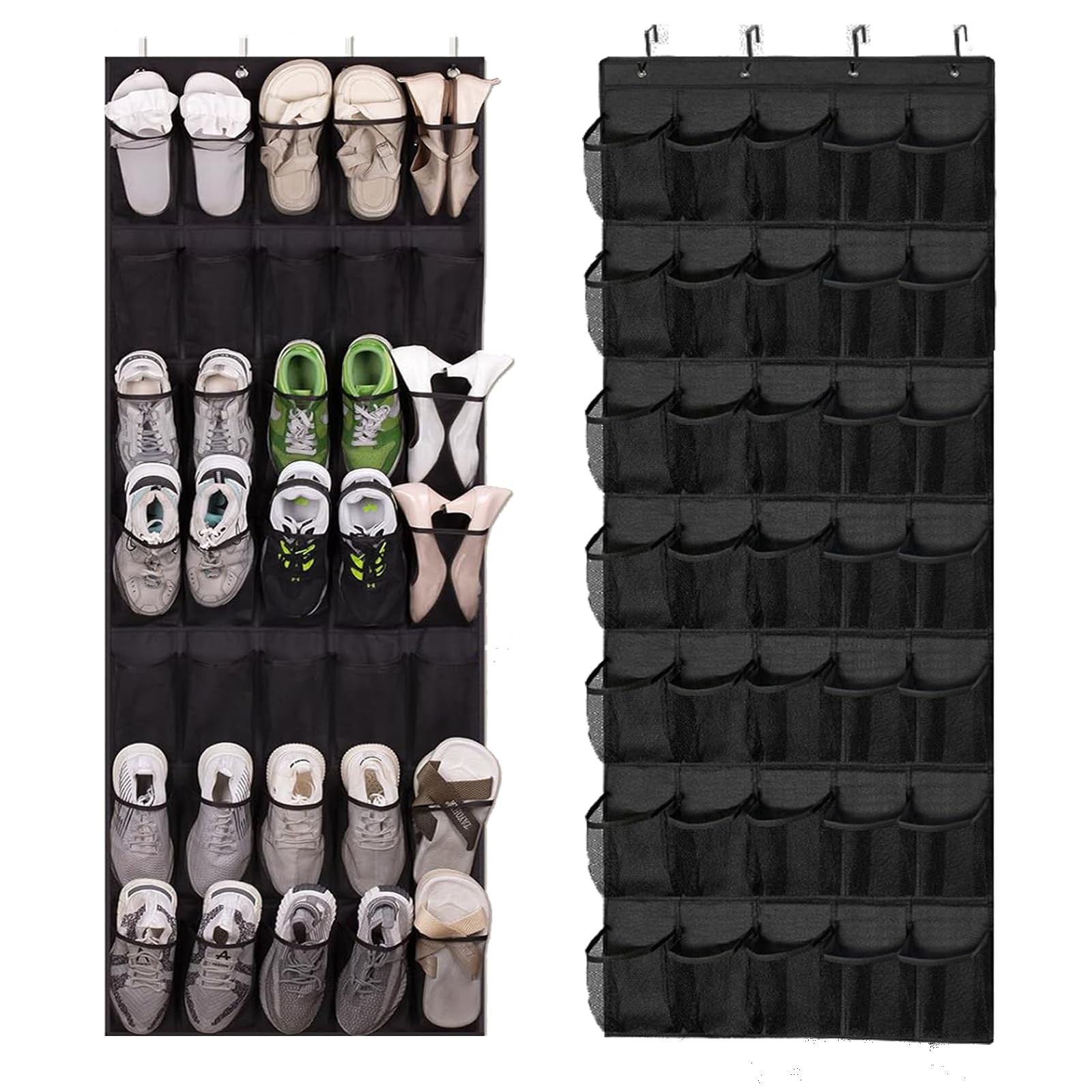 Over The Door Shoe Organizer, 35 Mesh Pockets Shoe Rack for Closet, Entryway,...