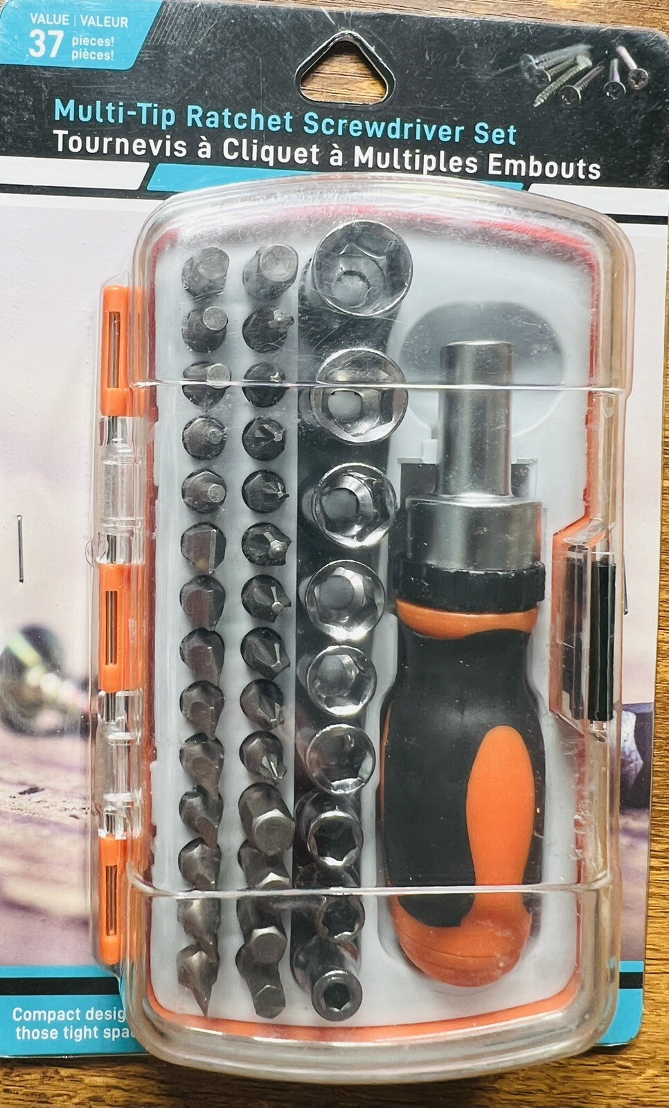 37 Piece Ratchet Screwdriver And Socket Set New