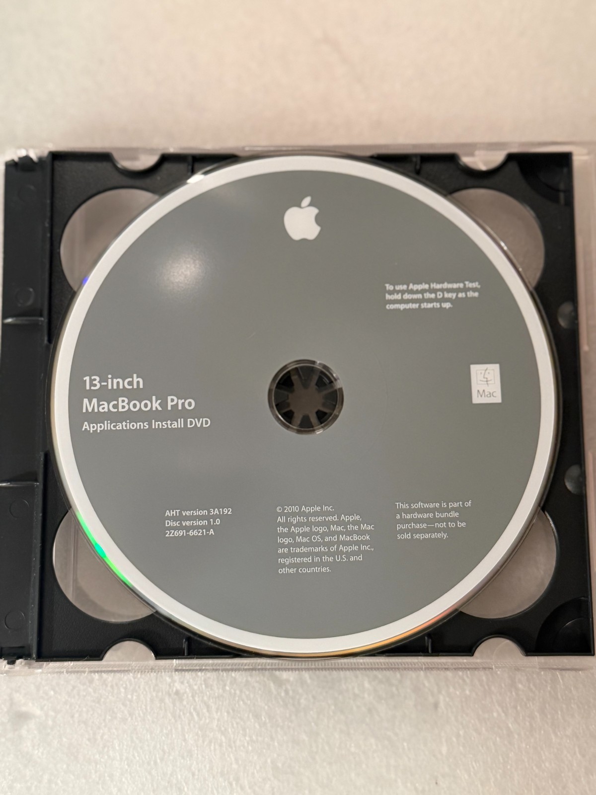 13-inch MacBook Pro OS X Install DVD Ver 10.63 & Application DVD AHT Ver 3A192