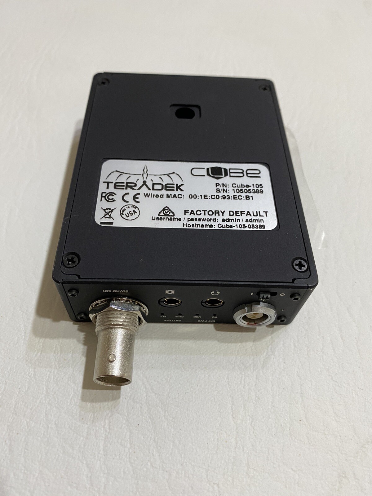 Teradek Cube 105 HD-SDI H.264 Video Encoder -Free US Shipping-