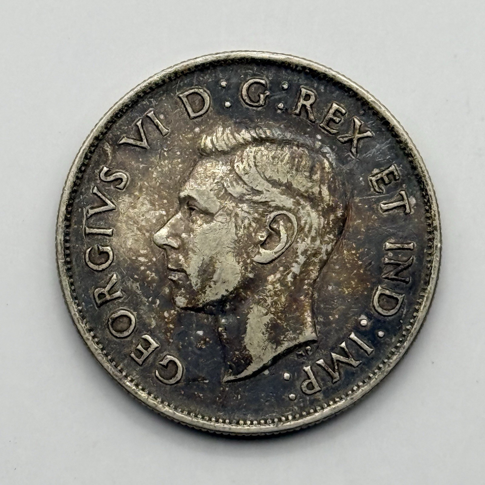 1942 Canada Half Dollar Very Fine Esquisitely Toned Low Mintage 838131