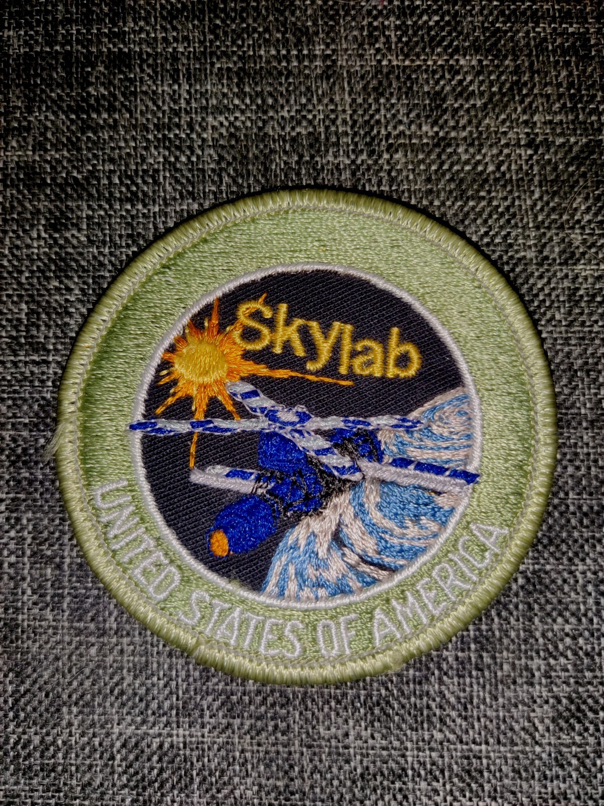 VTG NASA Patch Skylab United States of America 1970's Mission 3" Embroidered