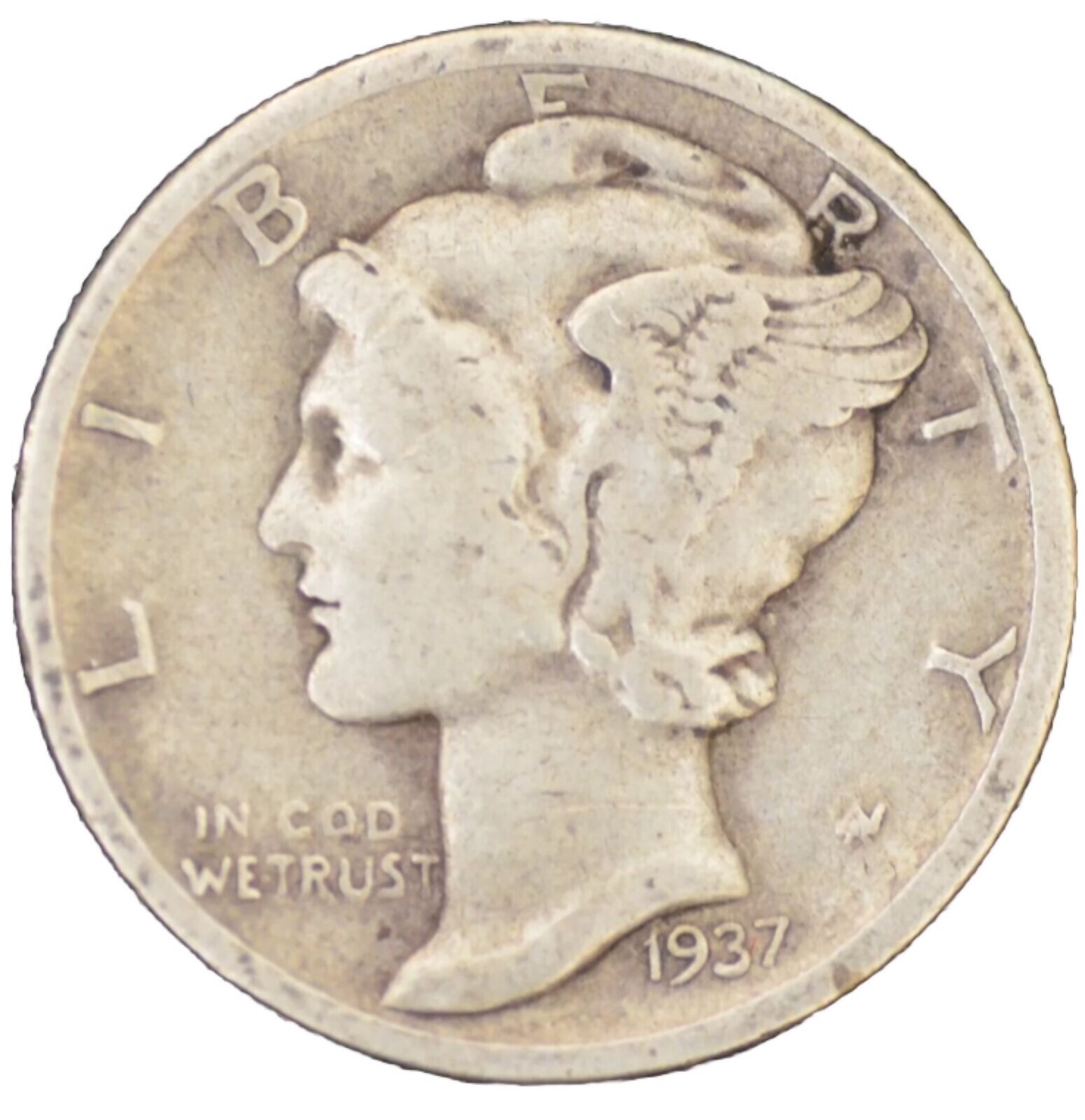 1937-D Mercury Silver Dime Good “Best Value On eBay” Free Shipping W/ Tracking
