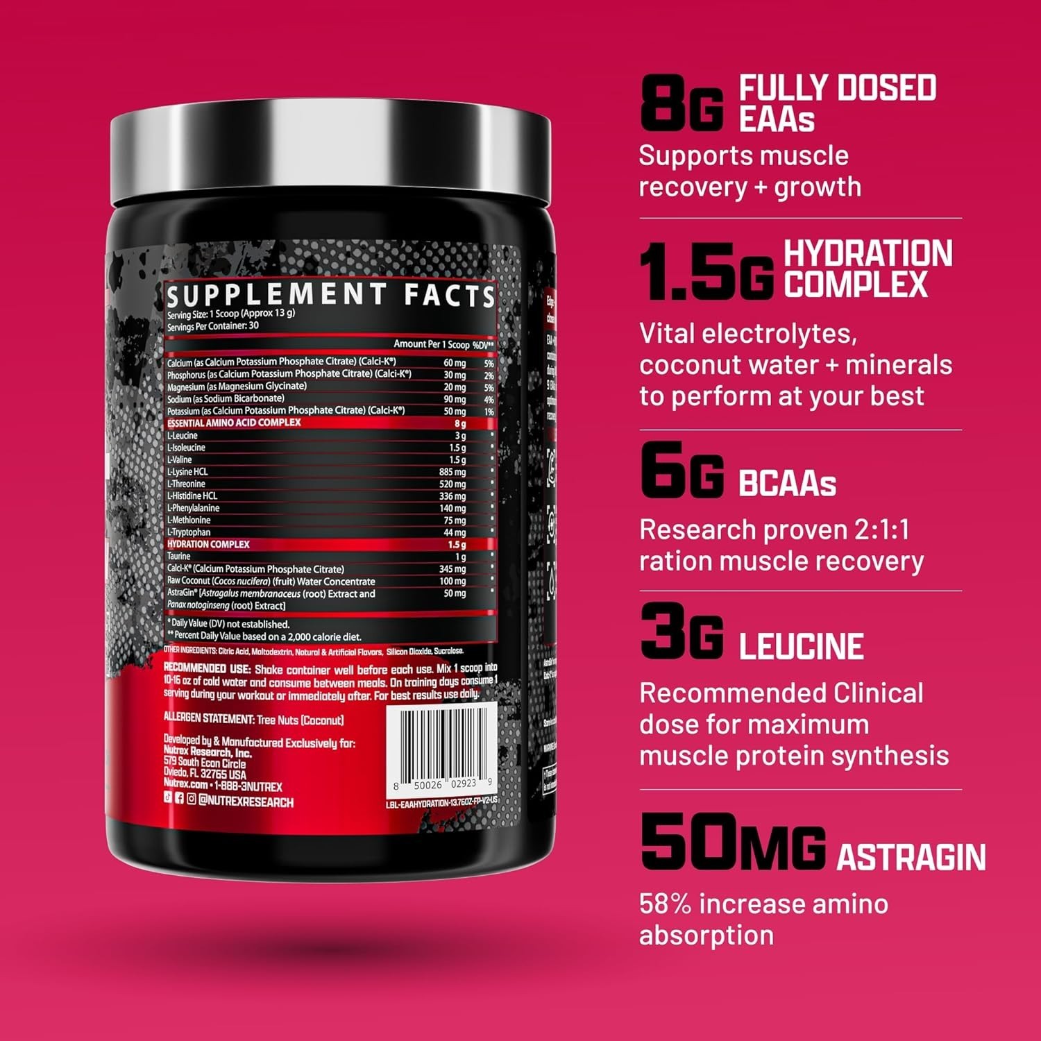 Nutrex - EAA + Hydration Fruit Punch 30 Servings