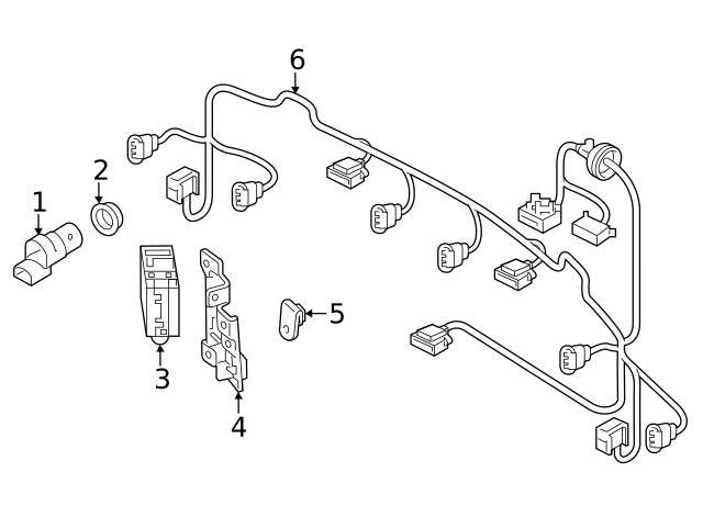 Genuine Audi Blind Spot Detection System Warning Sensor Bracket 80A-907-908-C